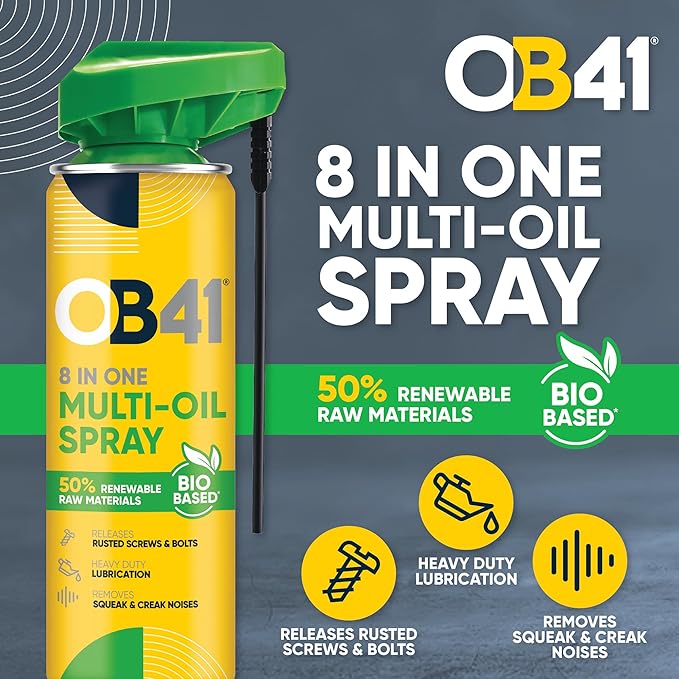 OB41 multi-oil spray can with branding and product features