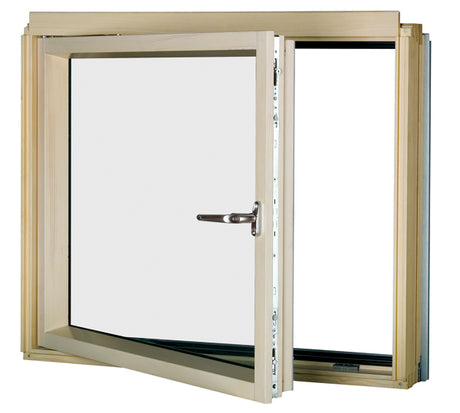 pine Left Opening L-Shaped Combination Windows