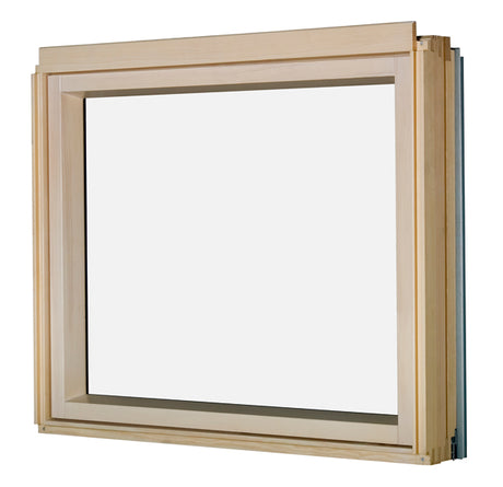 Window frame with a reflective glass surface