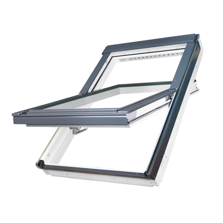 Conservation Style Centre Pivot Roof Window and Flashing Kit White
