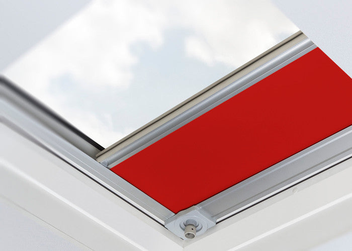Manual Blackout Roller Blind to Suit Flat Roof Windows red