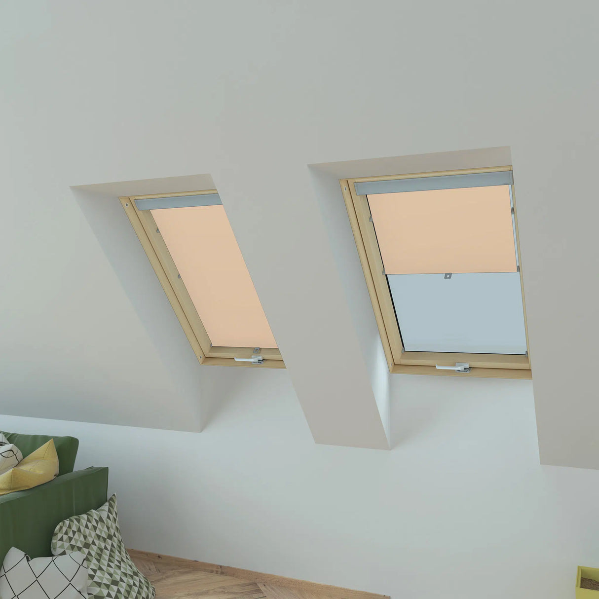 Manual Roller Blind peach