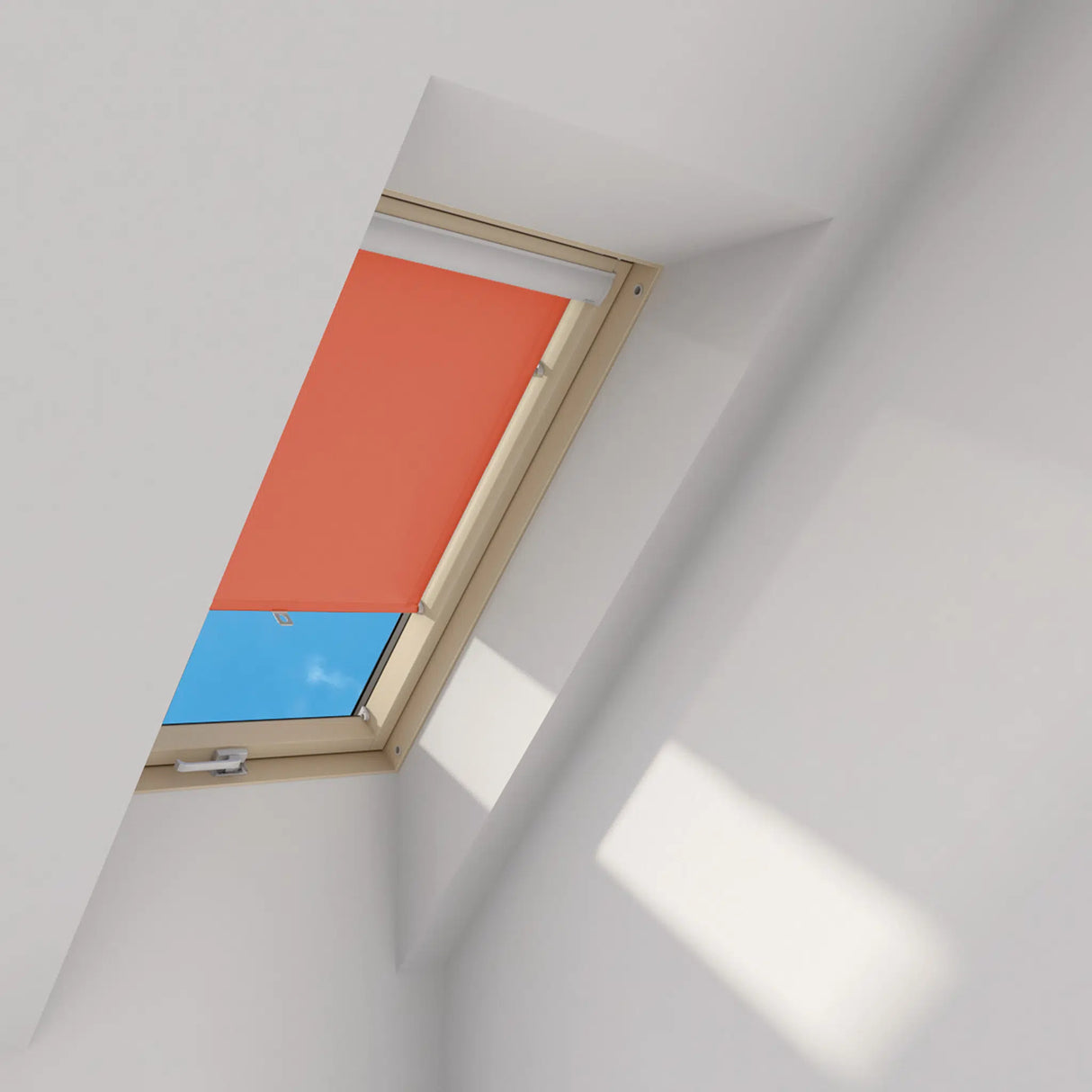 Manual Roller Blind red