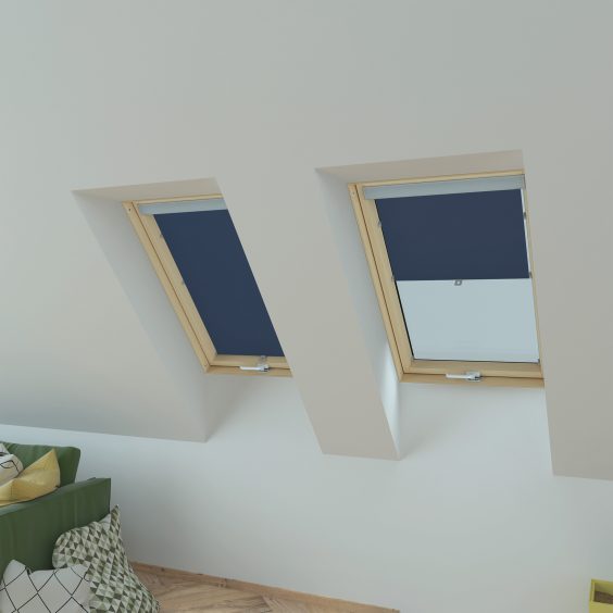Manual Roller Blind blue