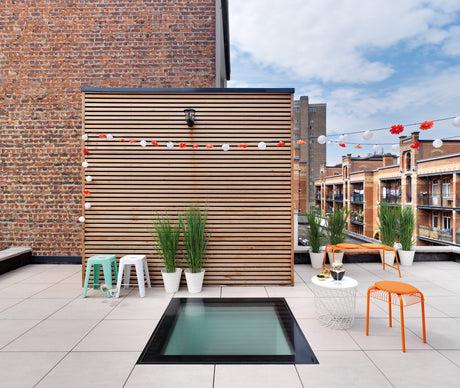 Walk-On Flat Roof Window On Rooftop