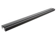 A set of black aluminum side profiles likely used as components for a window installation system.