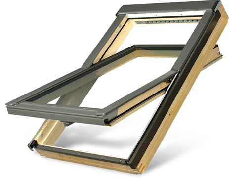 Conservation Style Centre Pivot Roof Window and Flashing Kit Pine