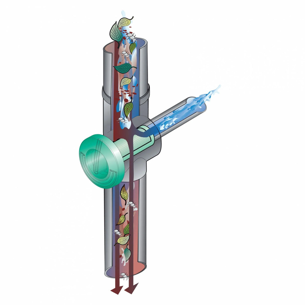 Rainwater Tank Downpipe Connector and Filter collector