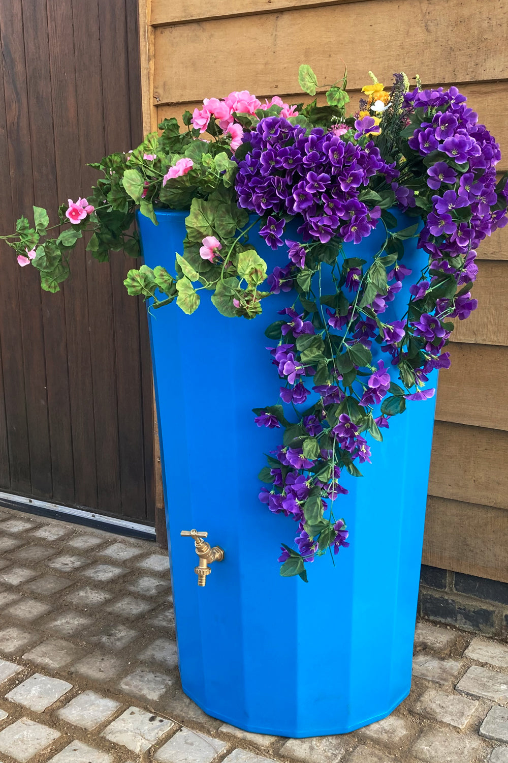Blue Midi Metropolitan Water Butt Planter