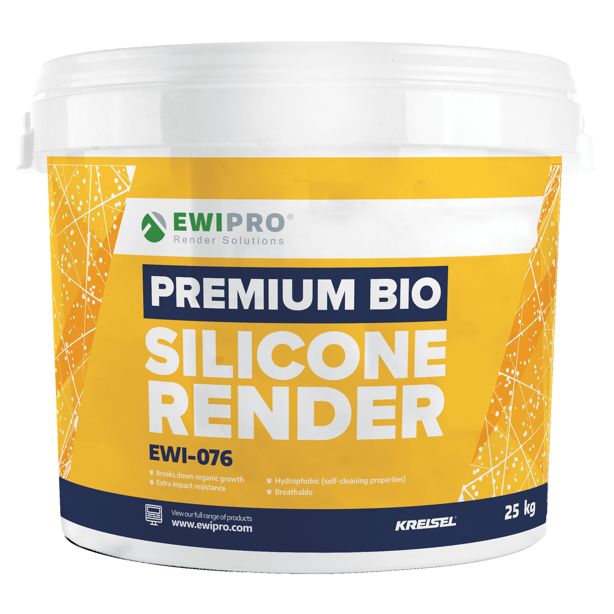 EWI Pro Premium Bio Silicone Render 1.5mm Grain (EWI-076) – 25KG