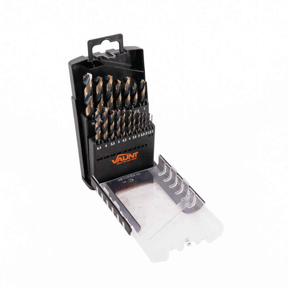Vaunt - 19 Piece HSS M2 Turbo Drill Bit Set
