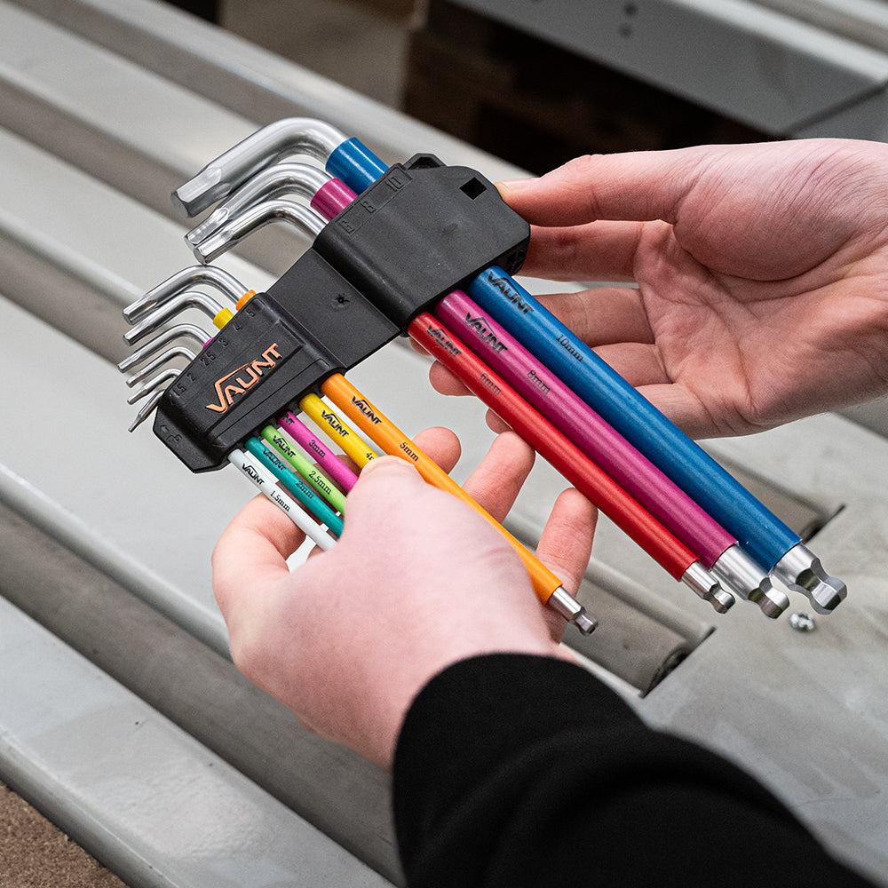 Vaunt 9 Piece Colour Coded Ball-End Hex Key Set