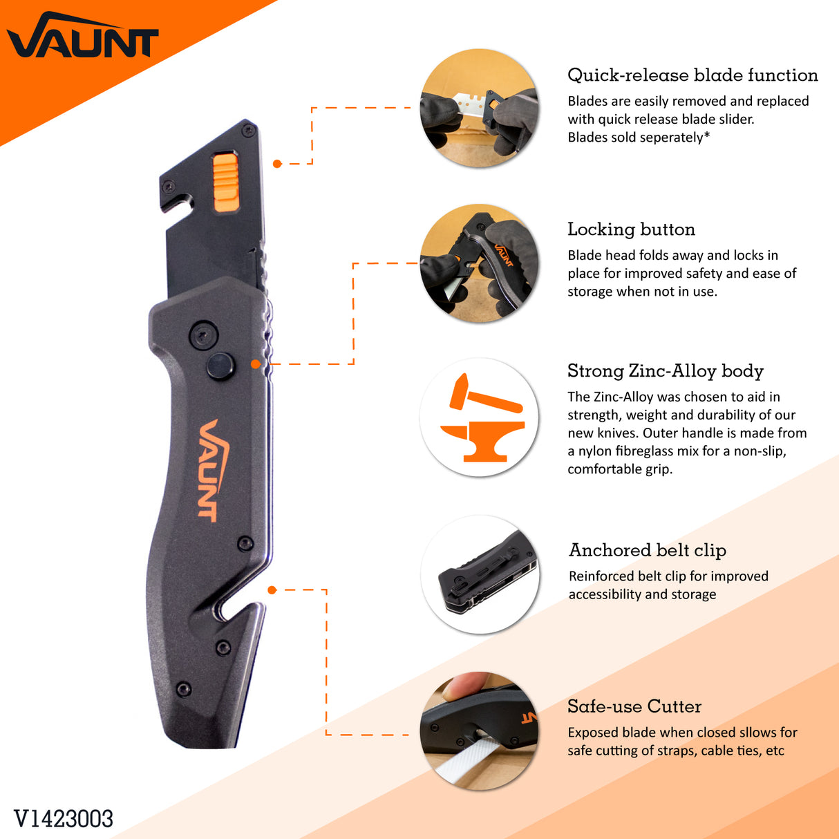 Vaunt - Lockable Folding Utility Knife