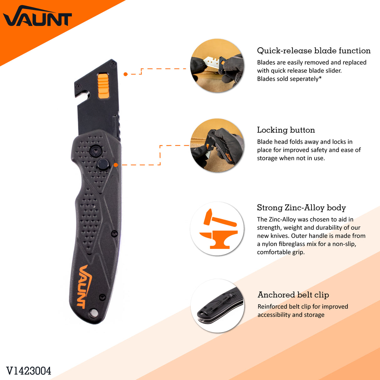 Vaunt - Lockable Folding Utility Knife