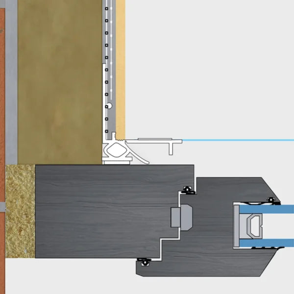 Anthracite Window Reveal Bead with Mesh (2.6m) example
