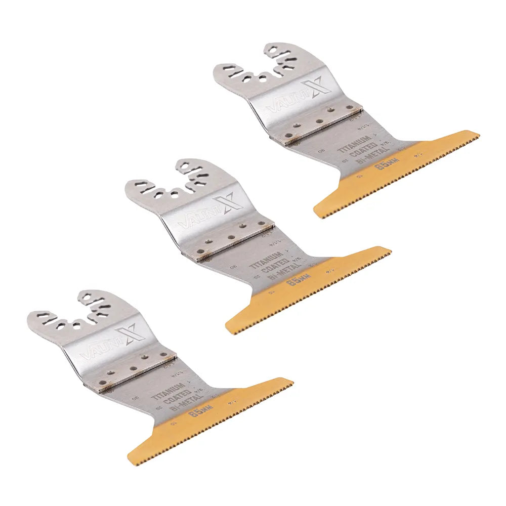 Vaunt X Premium Titanium Coated 65mm Bi-Metal Multi Tool Blade – Pack of 3