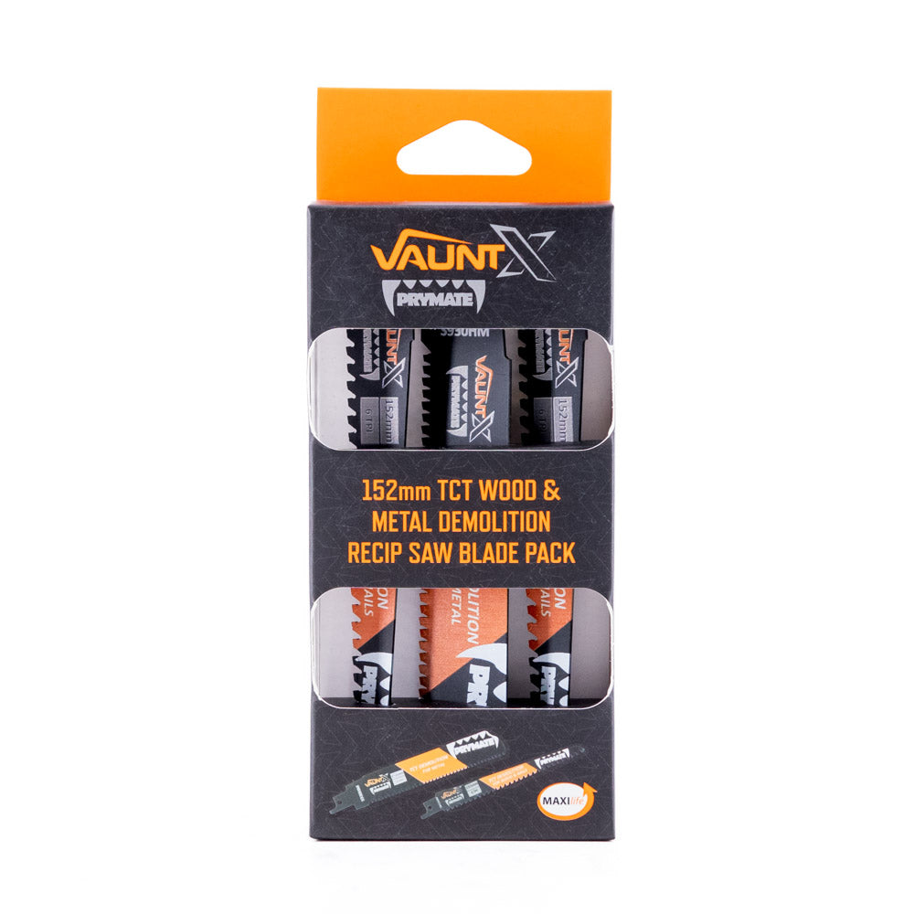 Vaunt - X Recip Heavy Duty Demolition Blade Pack - Pack of 3