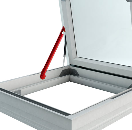 Window with anti slam hinge