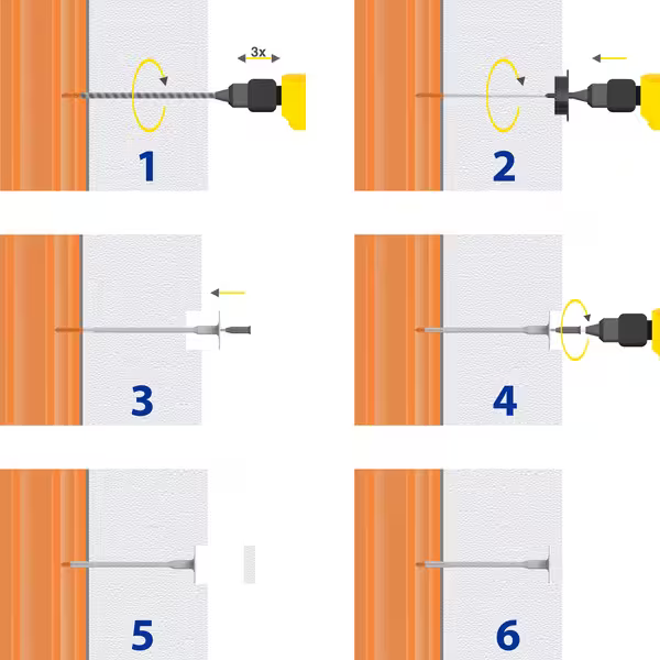 EWI Pro Metal Insulation Screw Fixing 8mm (100pcs)