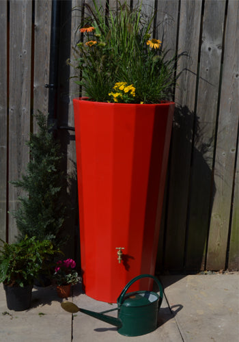 Metropolitan Water Butt Planter Red