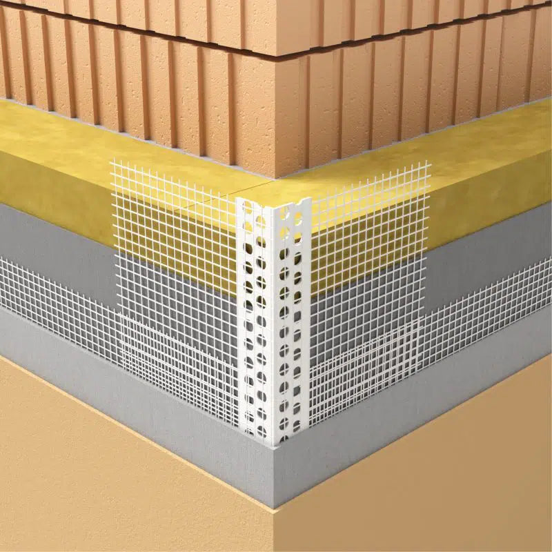 uPVC Corner Bead w/Mesh 2.5m