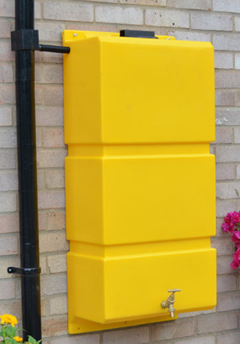 Yellow Wall Mounted Water Butt
