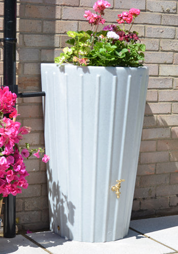 White Cosmo Mini Water Butt Planter