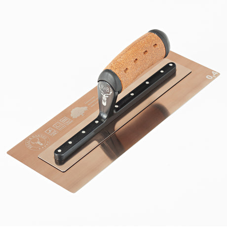 Regal & Barnes Premium Gold Hardened Midflex Stainless Steel Trowel (Cork Handle)
