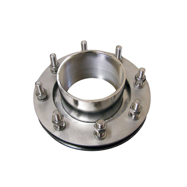 Stainless Steel Bolted Outlet Tank Flange + Screened Mushroom Vent