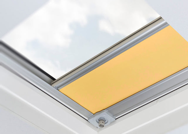 Manual Blackout Roller Blind to Suit Flat Roof Windows yellow