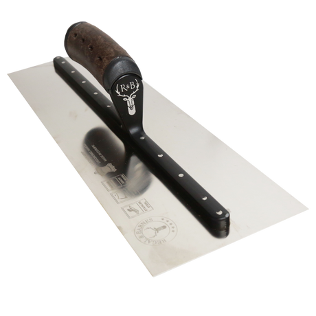 Regal & Barnes Premium Silver Hardened Trowel with Leather Handle