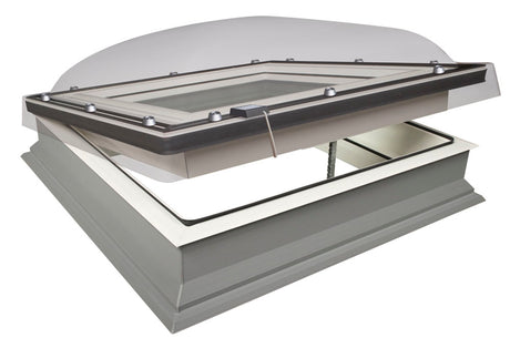 Electrically Operated Domed Flat Roof Window open