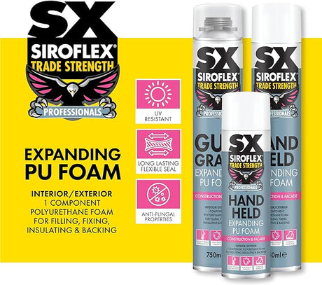 SX Gun Grade Expanding Foam (750ml)