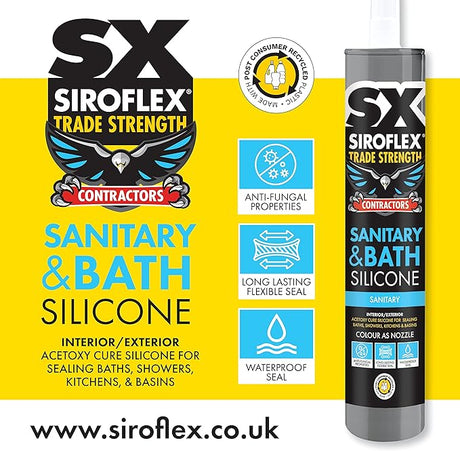 SX Premium Bath & Sanitary Silicone (310ml)