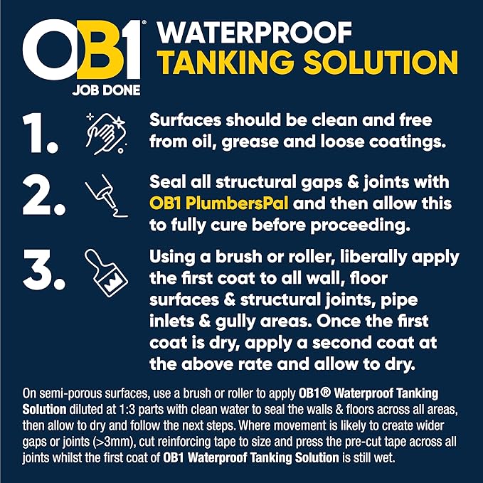 OB1 Waterproof Tanking Solution 7kg