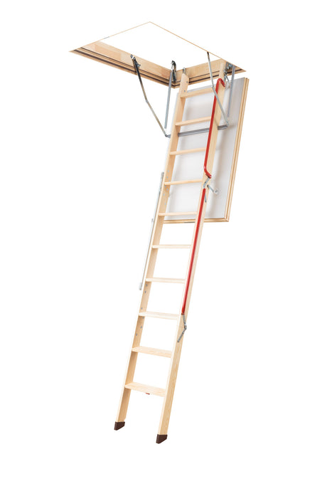 Folding Wooden Loft Ladder with Unfolding Support Mechanism