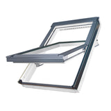 FAKRO - White Acrylic Electrically Operated Centre Pivot Roof Window (FTW-V Z-Wave)