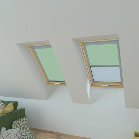 Manual Blackout Roller Blind light green