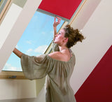 Manual Blackout Roller Blind red