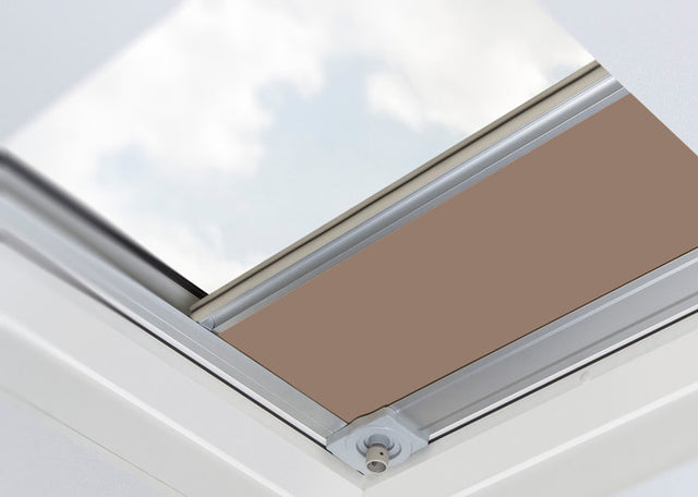 Manual Blackout Roller Blind to Suit Flat Roof Windows brown
