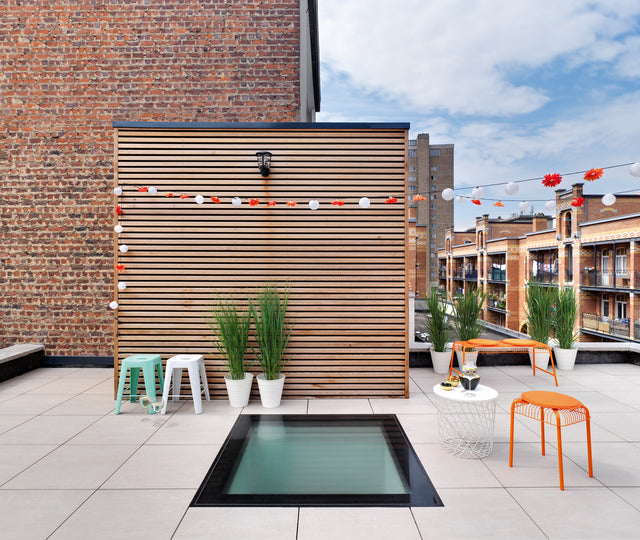Walk-On Flat Roof Window On Rooftop
