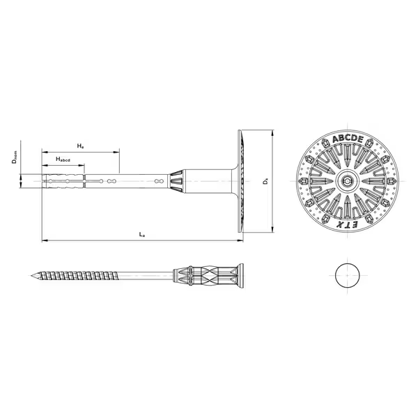 EWI Pro Metal Insulation Screw Fixing 8mm (100pcs)