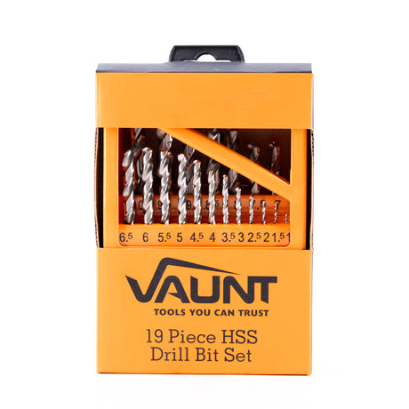 Vaunt - 19 Piece HSS Ground Forged Drill Bit Set