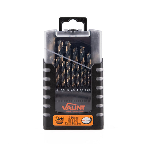 Vaunt - 19 Piece HSS M2 Turbo Drill Bit Set