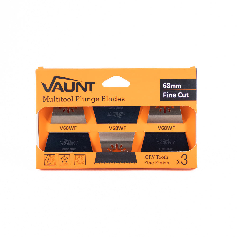 Vaunt Premium 68mm Fine Finish Multi Tool Blade – Pack of 3