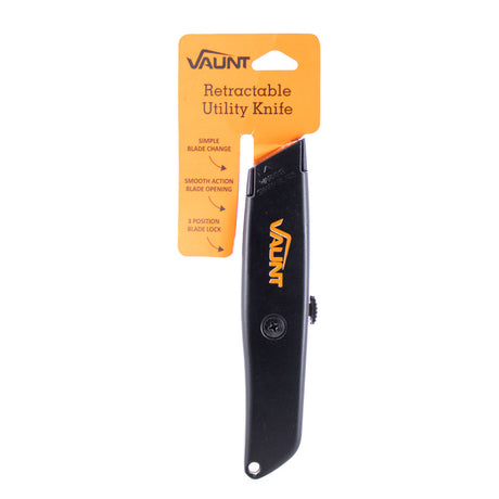 Vaunt - Black Retractable Utility Knife