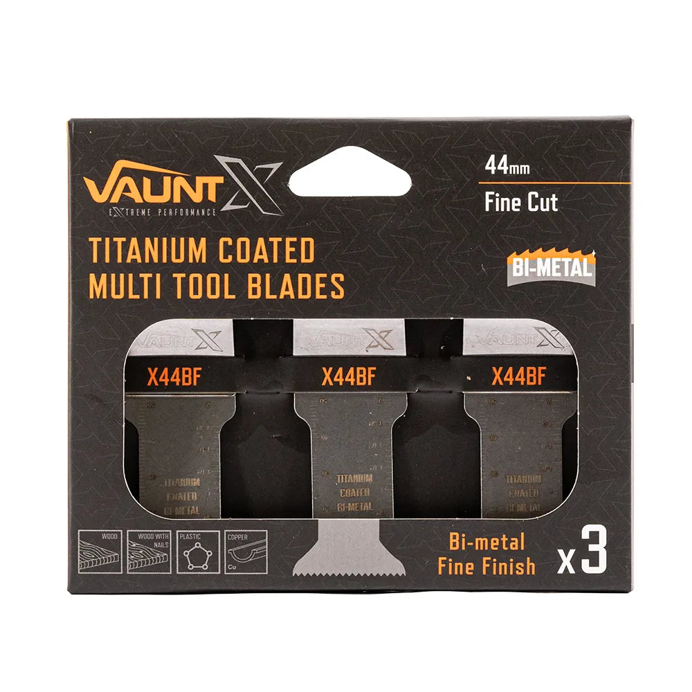 Vaunt X Premium Titanium Coated 44mm Bi-Metal Multi Tool Blade – Pack of 3