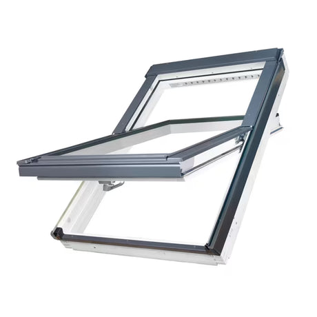 Skylight window with gray frame