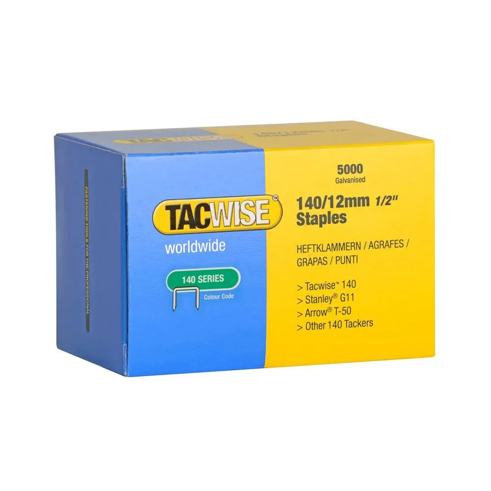 Tacwise 140 Staples 12mm (5,000 Pack)